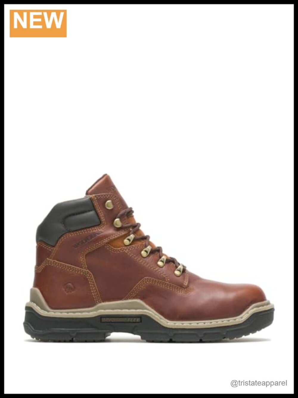 Full Grain Leather DuraShocks Work Construction Boots Soft Toe Ankle